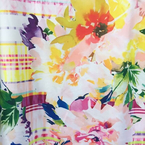 Christopher & Banks Tank in pretty watercolor hues EUC size petite large - Picture 2 of 4